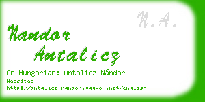nandor antalicz business card